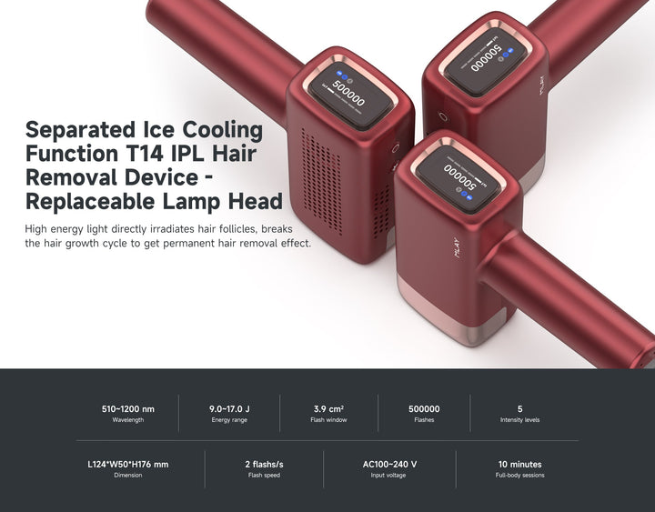 Mlay T14A Hair removal - Crimson Red