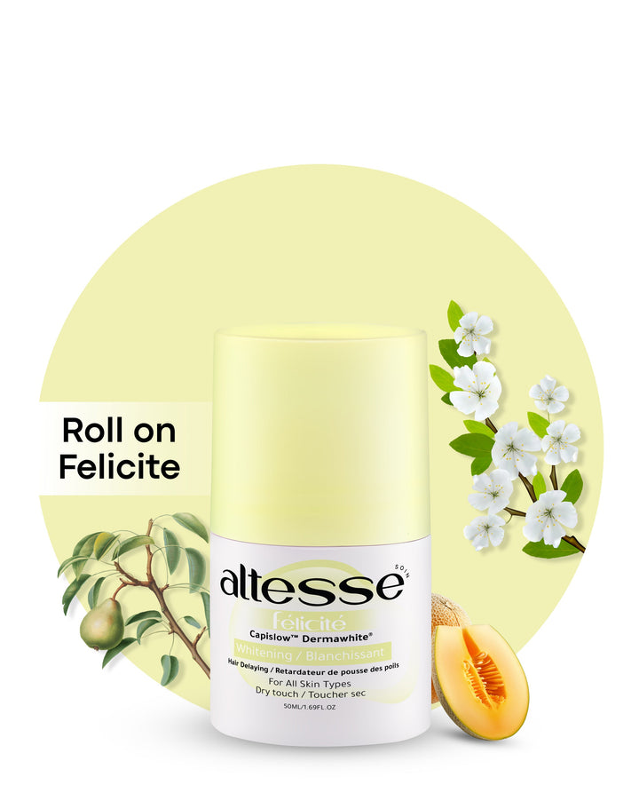 Whitening and Hair Delaying Roll-On Deodorant  Félicité 50Ml (Pears and Cantaloupe Scent)